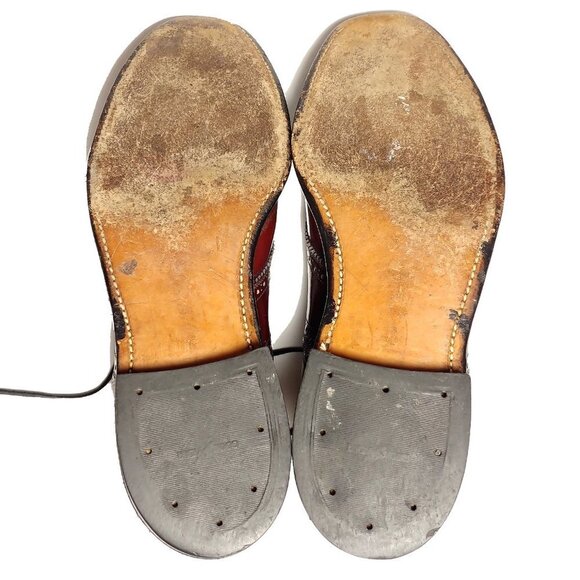 Austin Reed USA Made Glossy Spectator Brogue Sz 9N - Picture 2 of 12